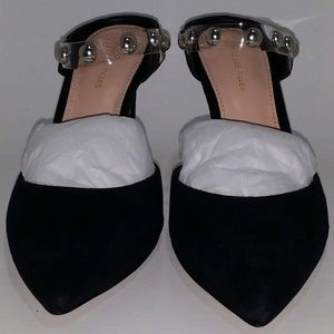 AVEC LES FILLES Black High Heel Slip-Ons